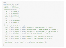 drupal add attributes to select options